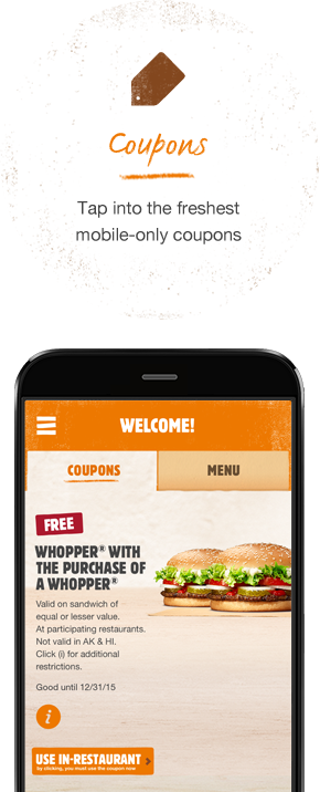 Burger king mobile coupons uk